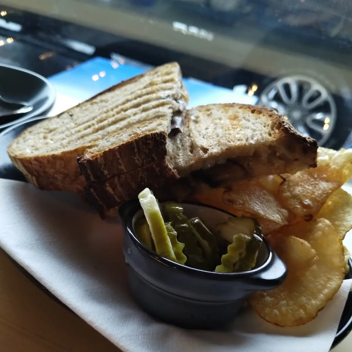 Grilled Cheese and Mushroom Panini