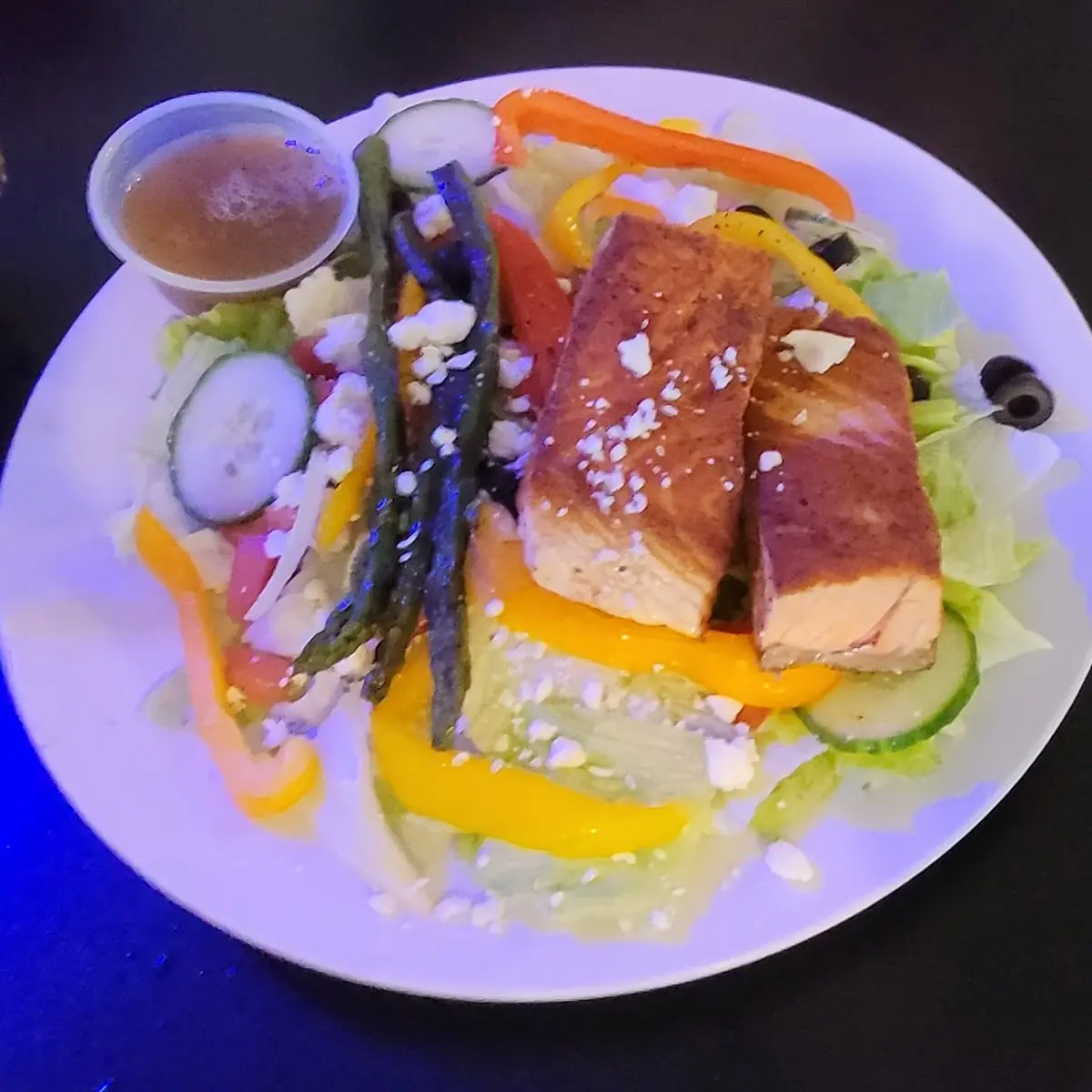 Salmon Greek Salad