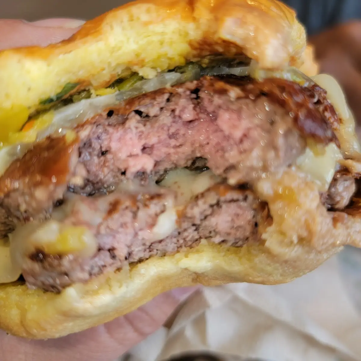 Double Green Chili Burger