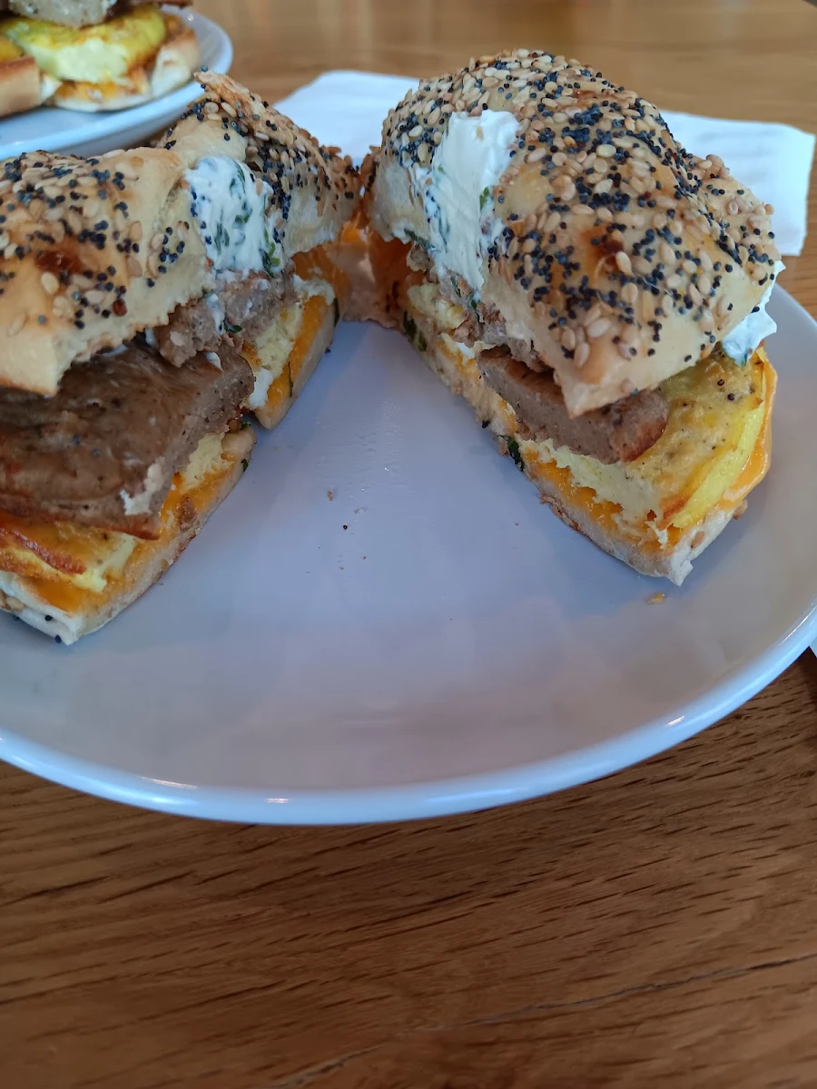Turkey Sausage EGEE Cheese Everything Bagel