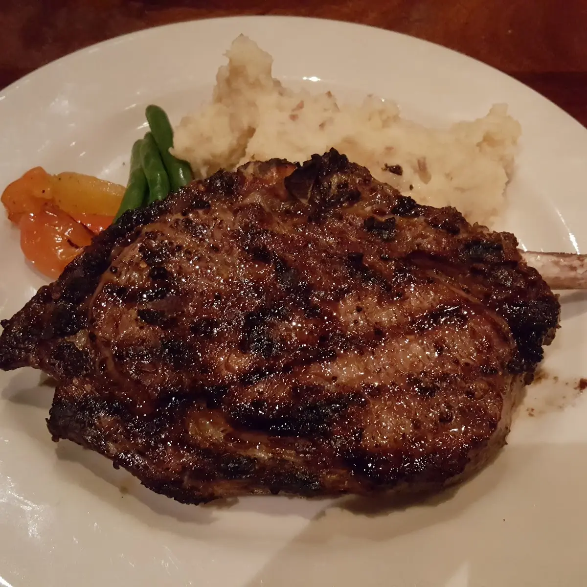 Bone in Ribeye with Garlic Mashed Potatoes