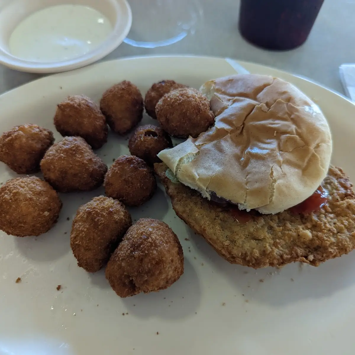 Breaded Tenderloin and Breaded Mushrooms