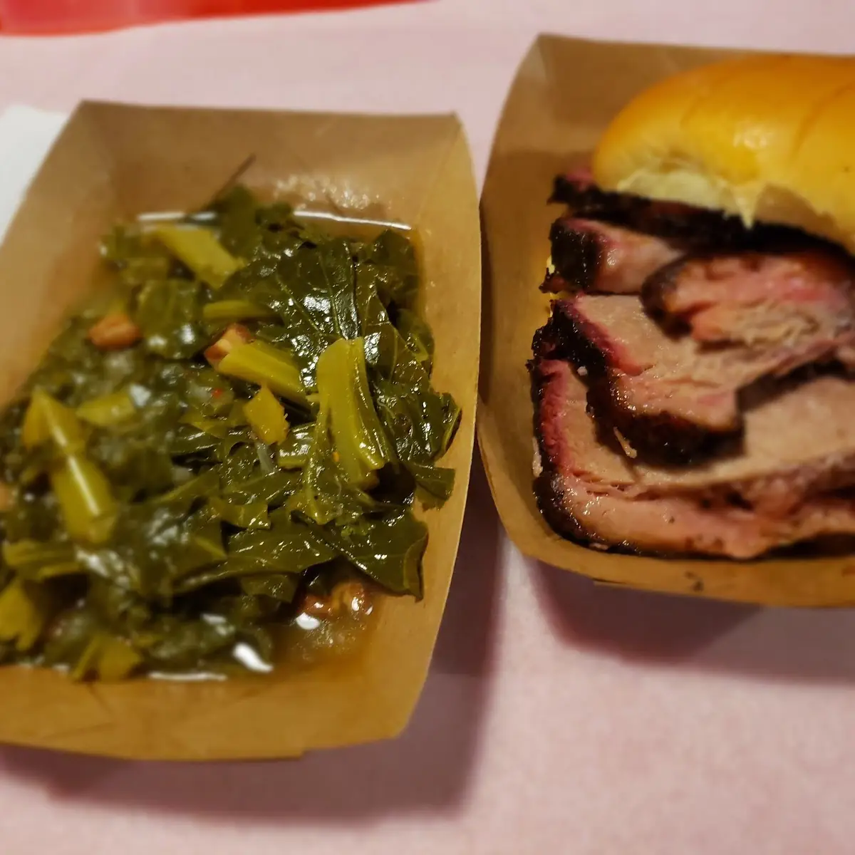 Prime Brisket Sandwich with Collard Greens