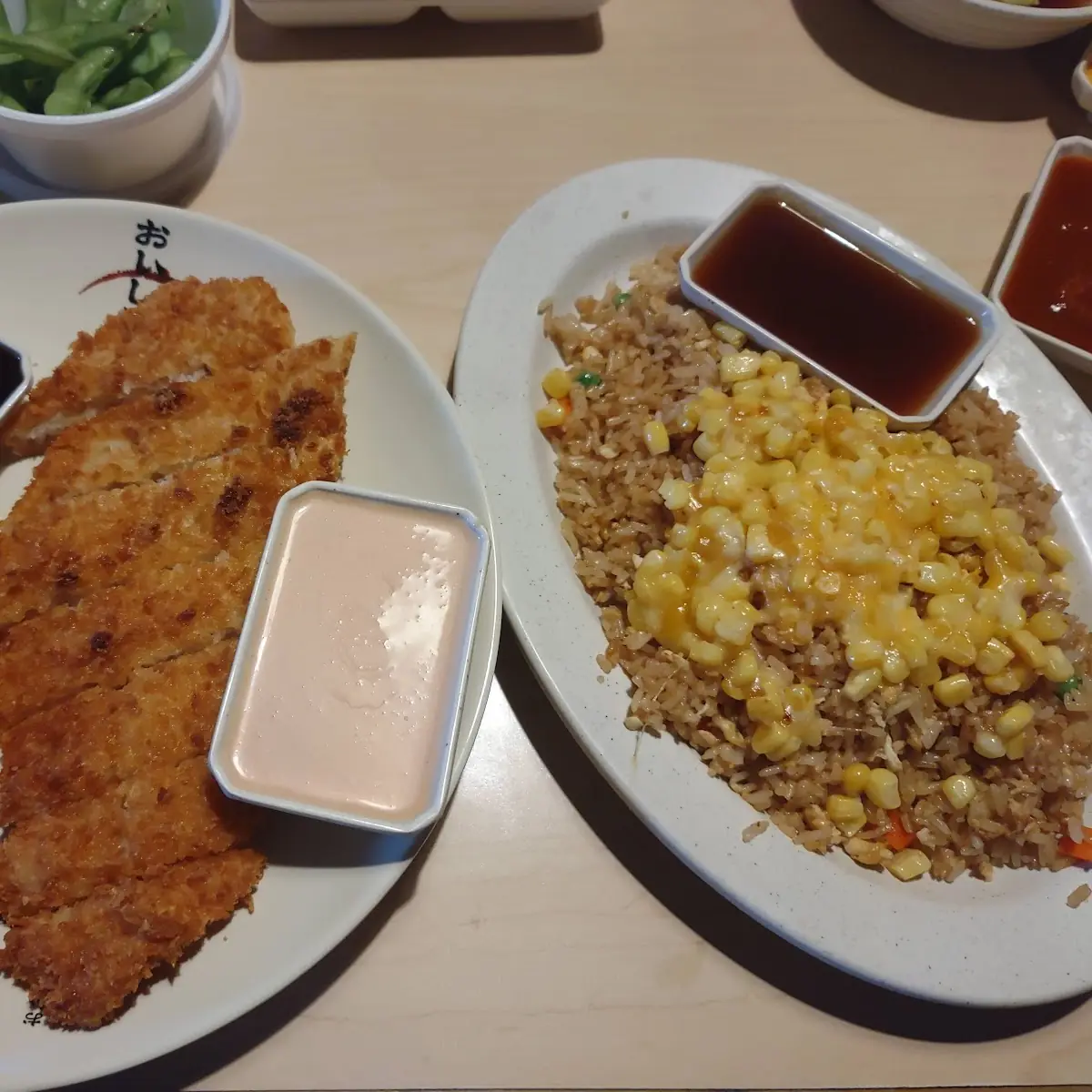 Fried Fish & Fried Corn Cheese Rice