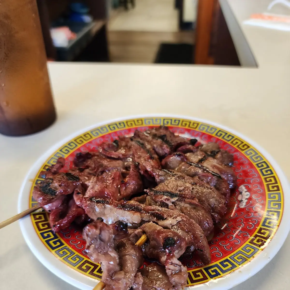 Grilled Chicken and Beef Skewers