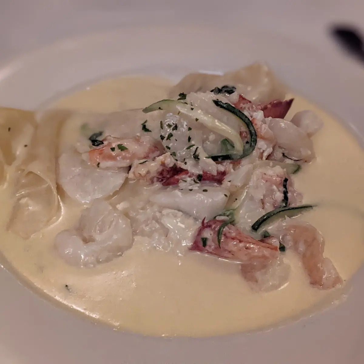 Open Faced Lobster Ravioli
