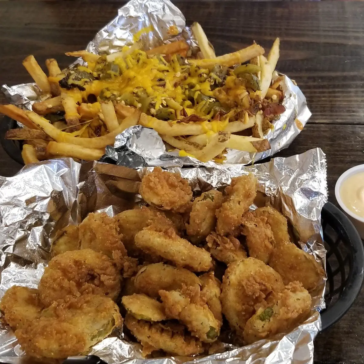 Loaded Fries and Fried Pickles