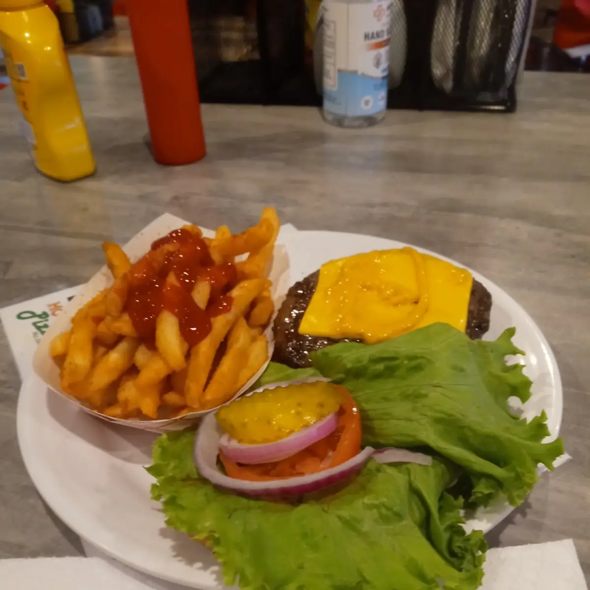 Burger and French Fries