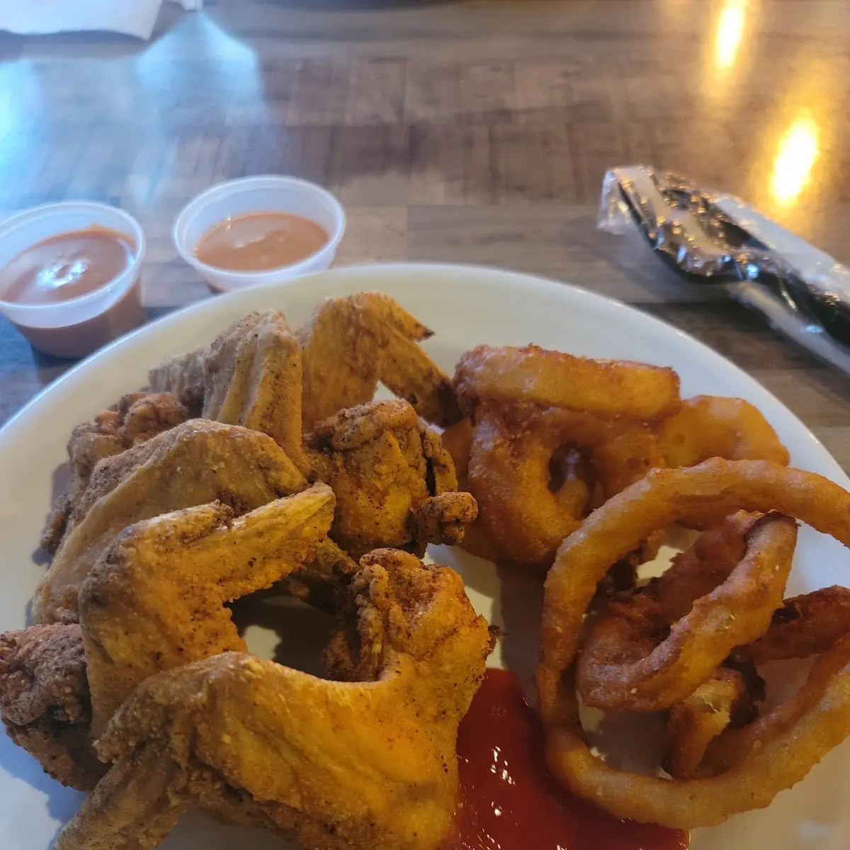 Wings and Onion Rings