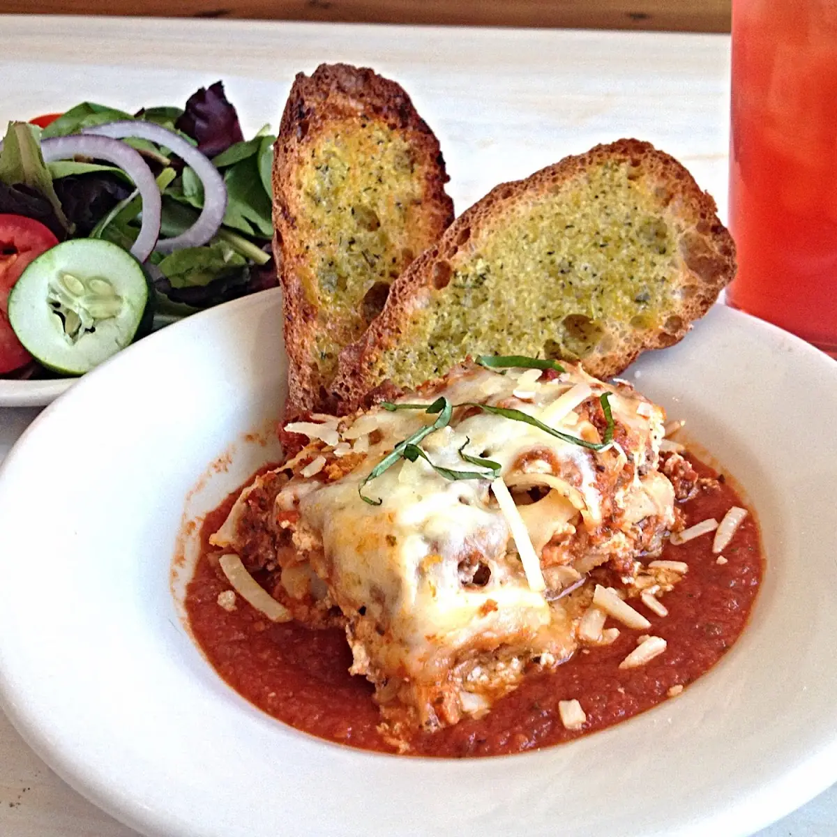 Lasagna House Made Served with Side Salad
