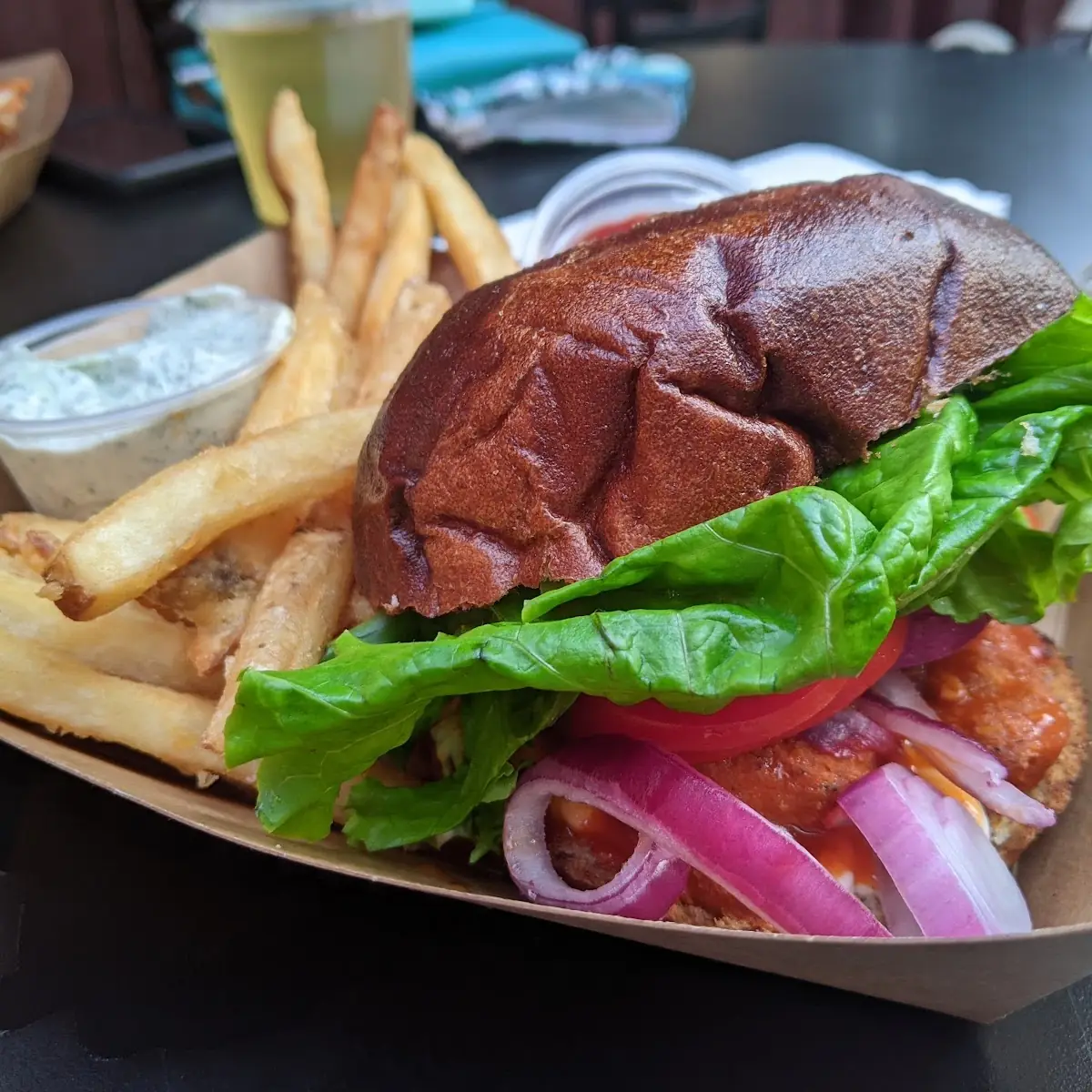 Vegan Buffalo Chick'n Sandwich