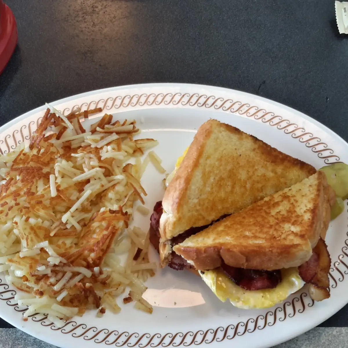 Bacon Cheese Steak Melt with Hashbrowns Covered