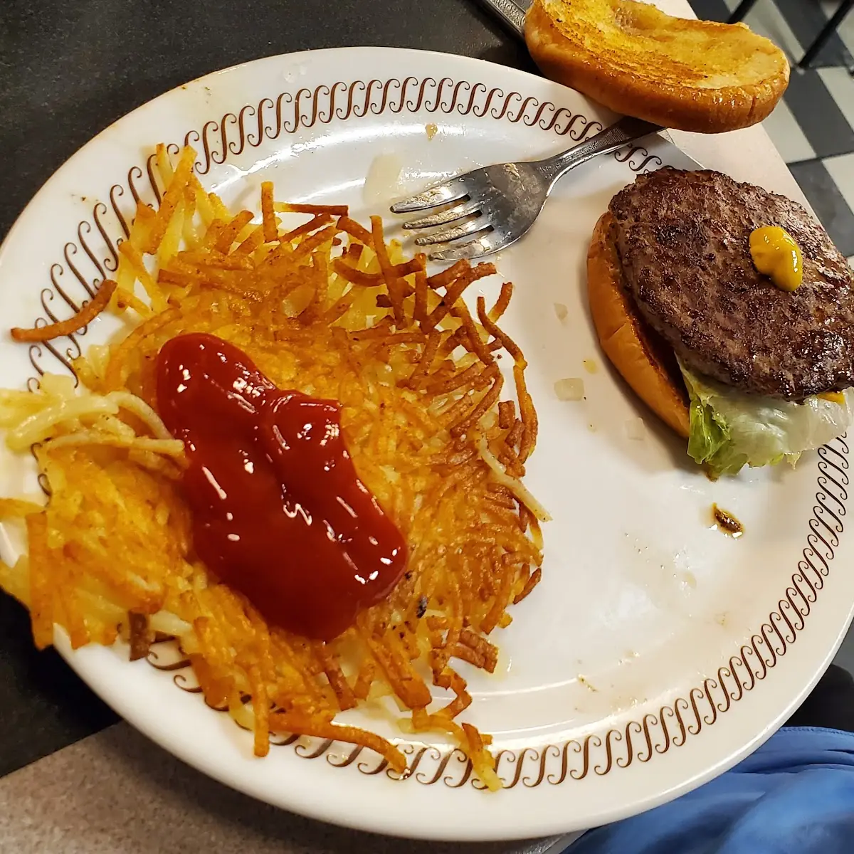 Hamburger with Hash Browns