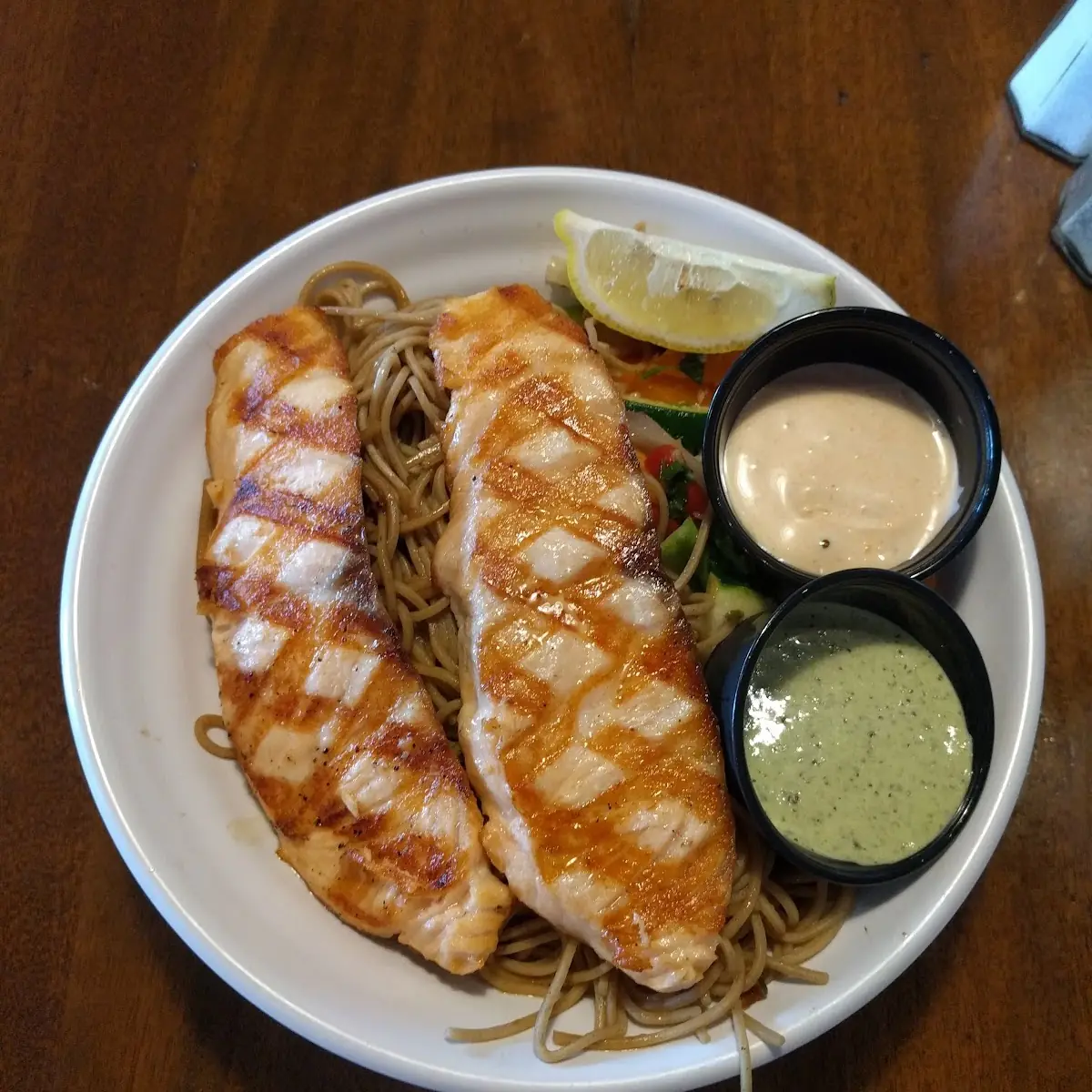 Salmon with Soba Noodles