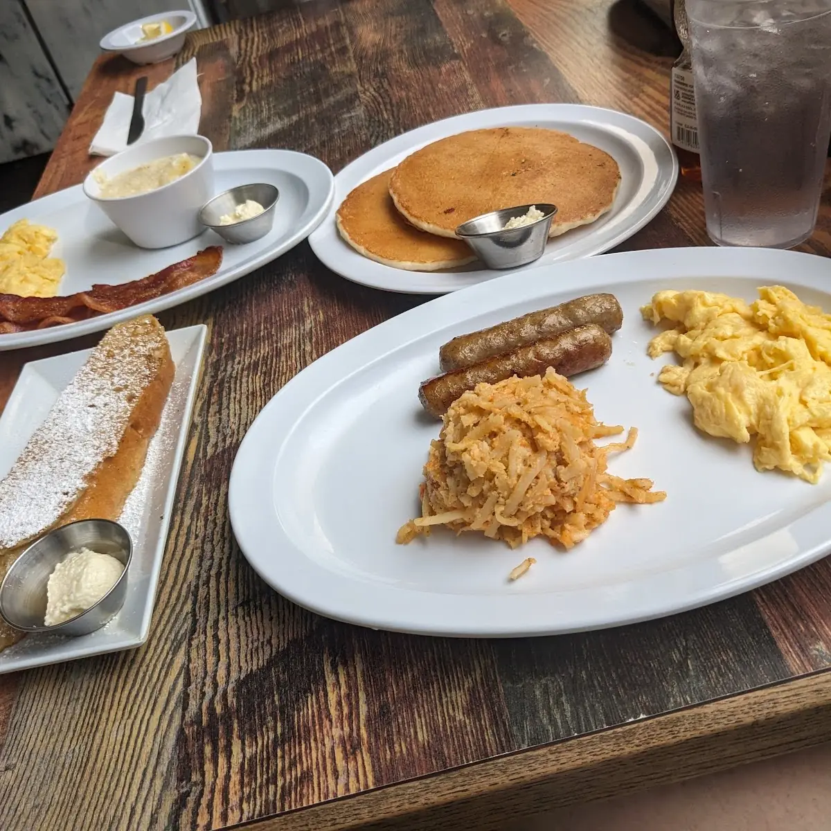 French Toast Hash Brown Casserole Pancake Bacon Eggs Sausage