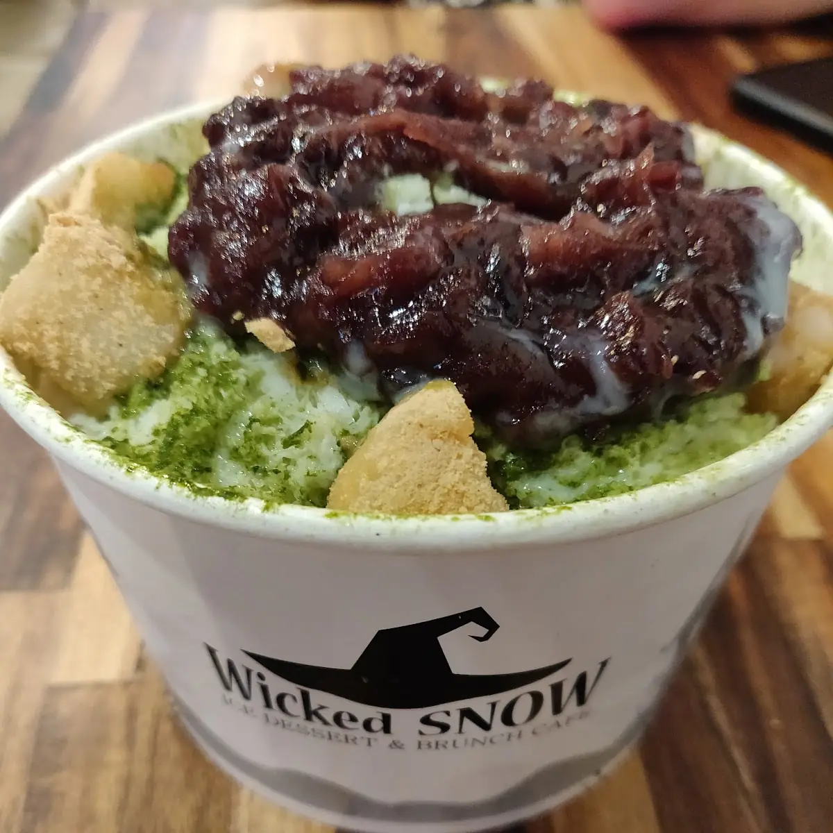 Green Tea Shaved Ice to Go