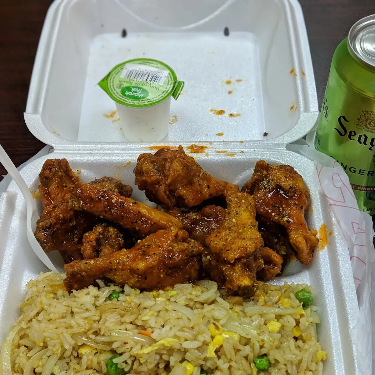 Wings with Fried Rice