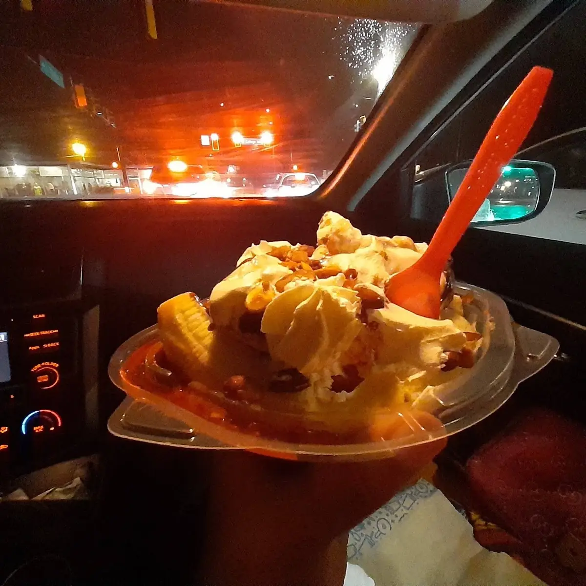 Banana Split with Peanuts