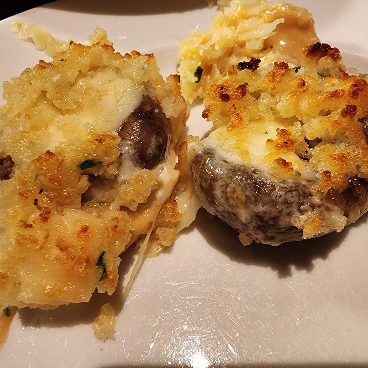 White Cheddar Stuffed Mushrooms