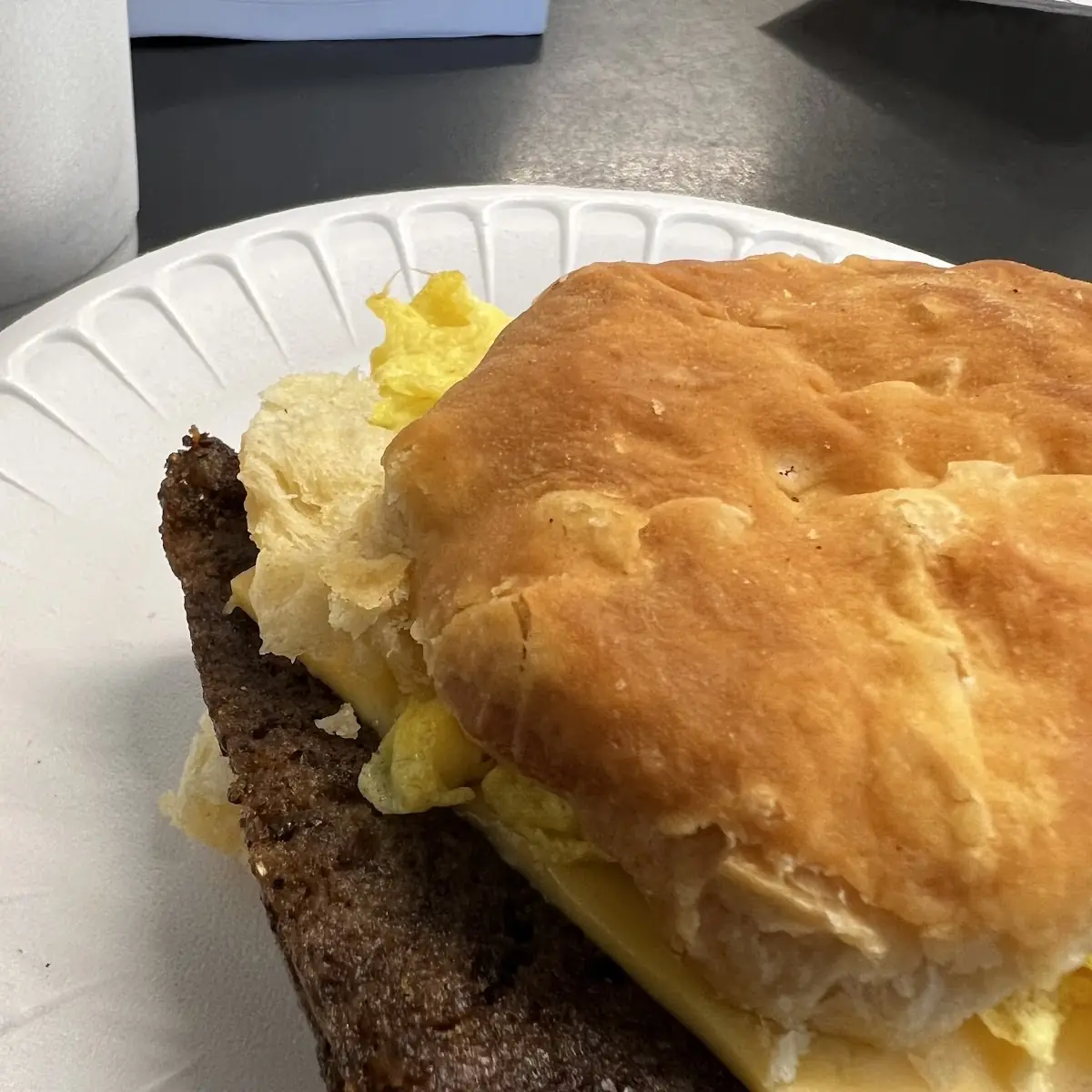 Breakfast Sandwich Livermush Egg and Cheese