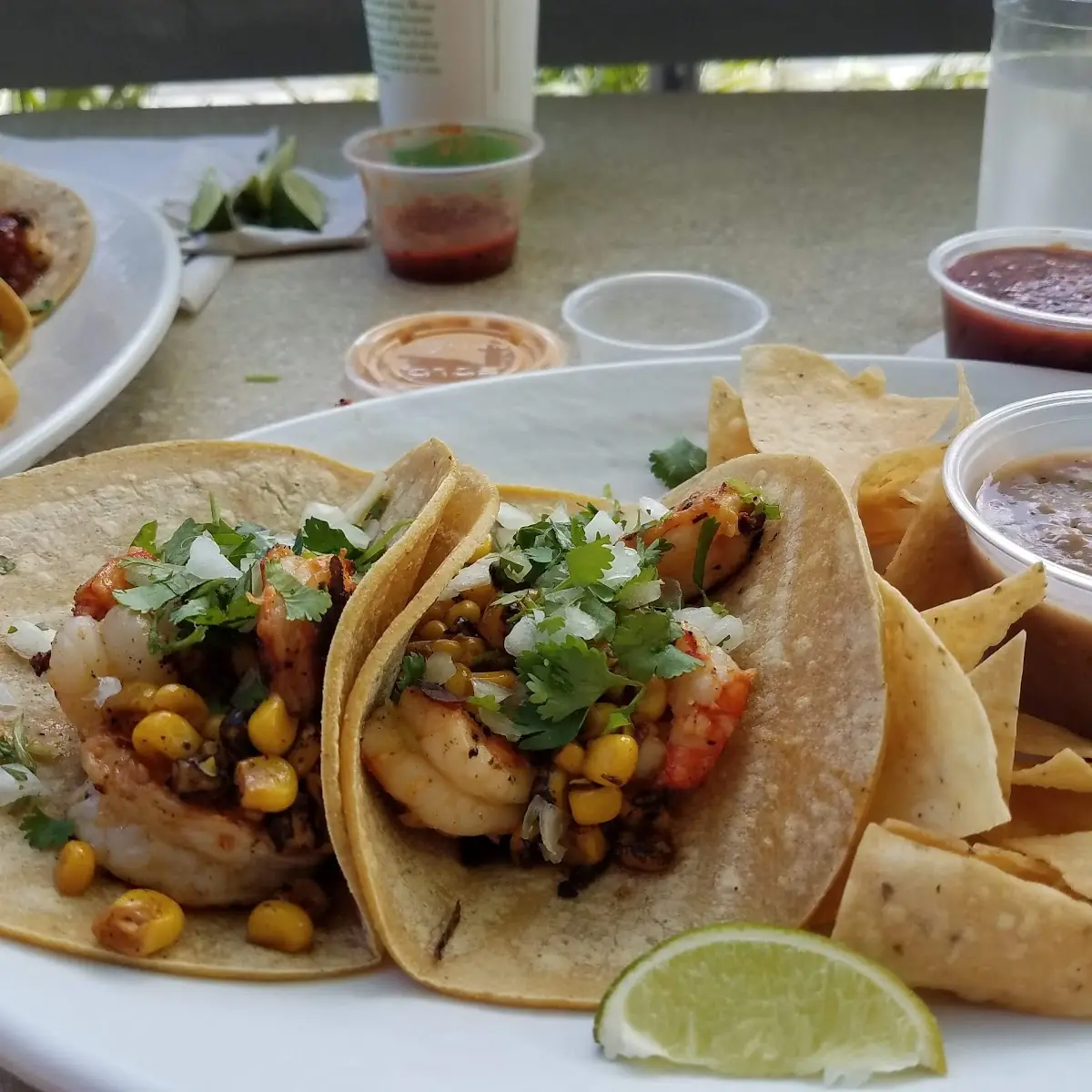 Grilled Shrimp Tacos Platter
