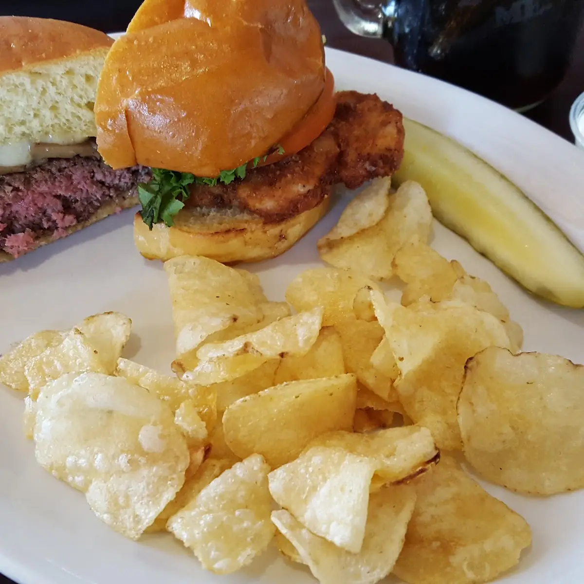 1 2 Mushroom Swiss Burger