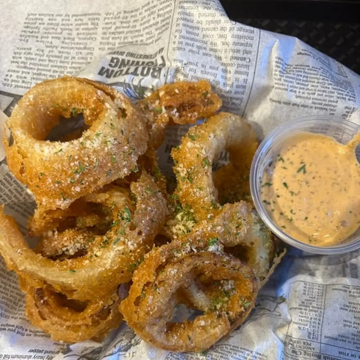Freshly Battered Onion Rings