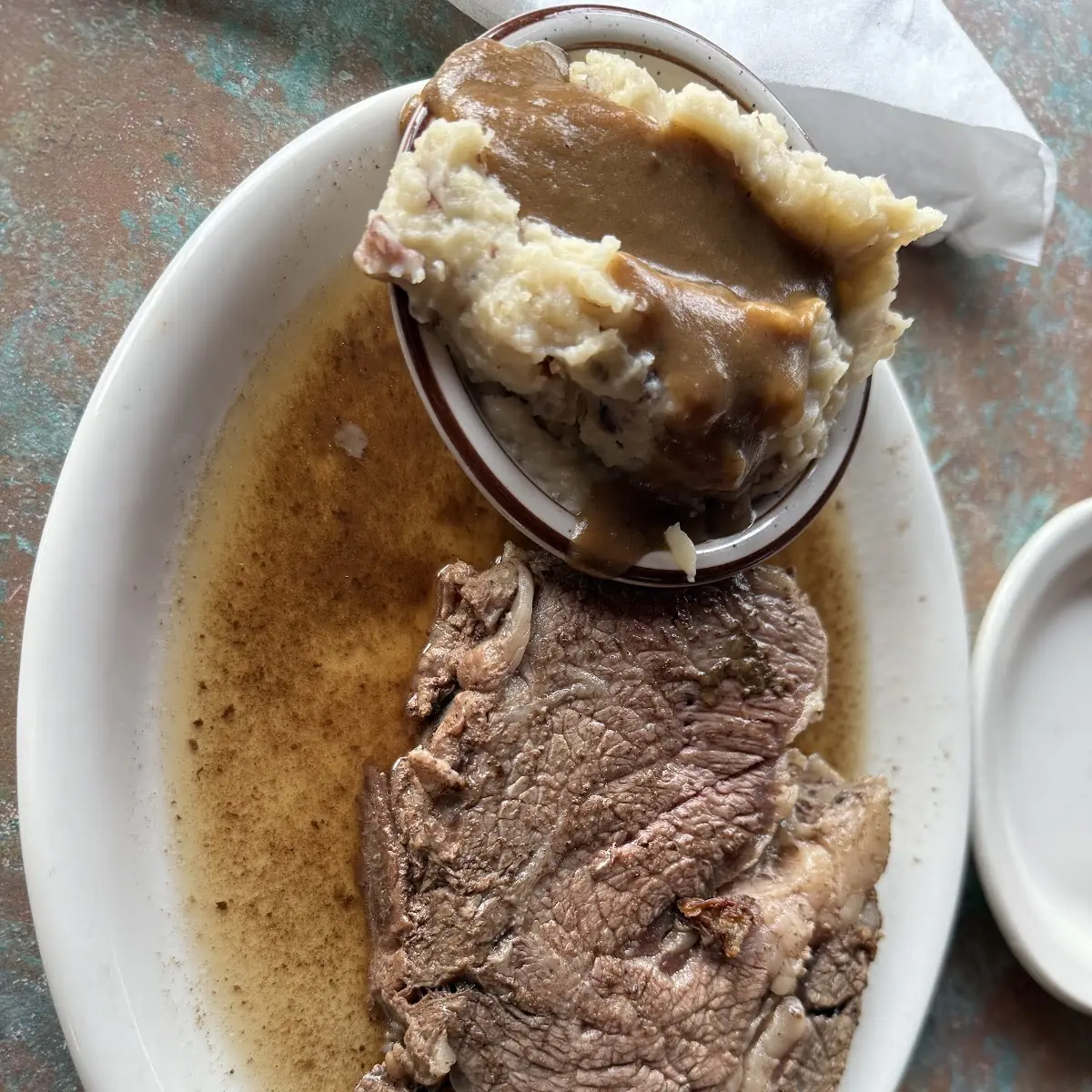Open Faced Roast Beef