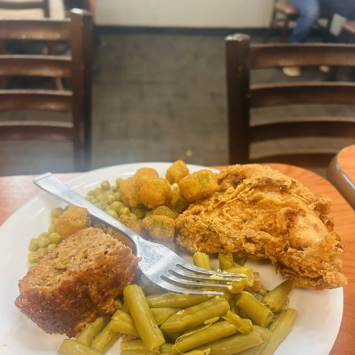 Fried Chicken and Green Beans
