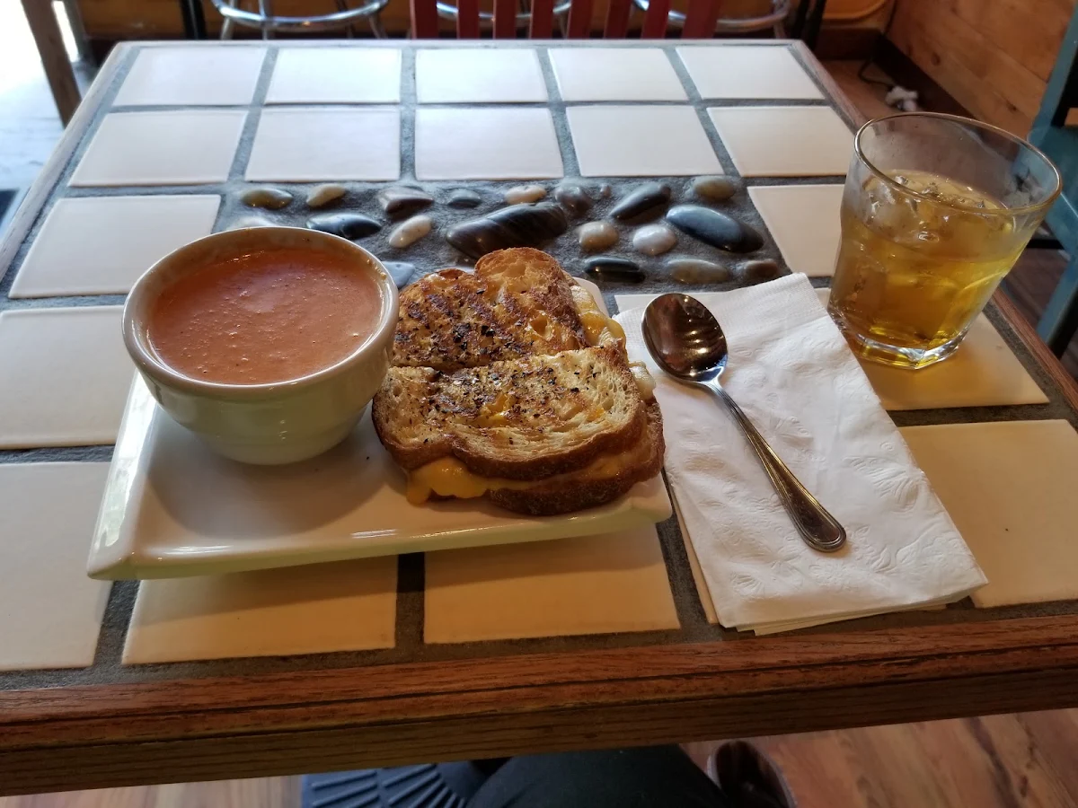 Tomato Bisque Soup and Grilled Cheese Sandwich