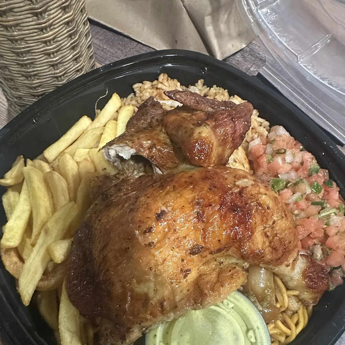 Roasted Chicken Lo Mein & Fries