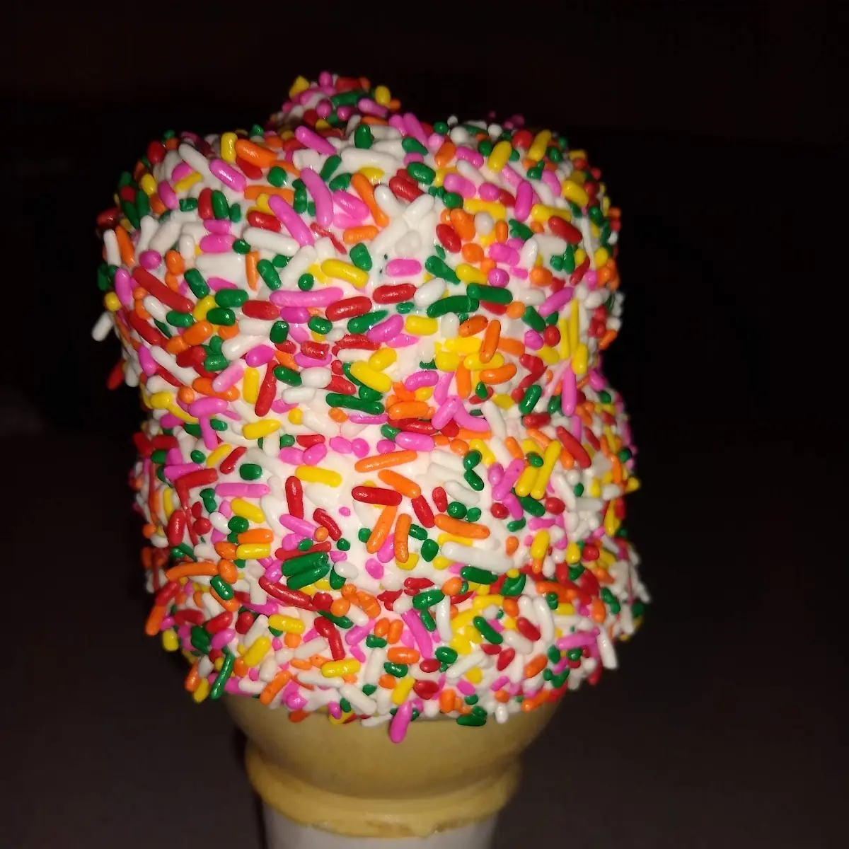 Large Vanilla Cone with Rainbow Sprinkles