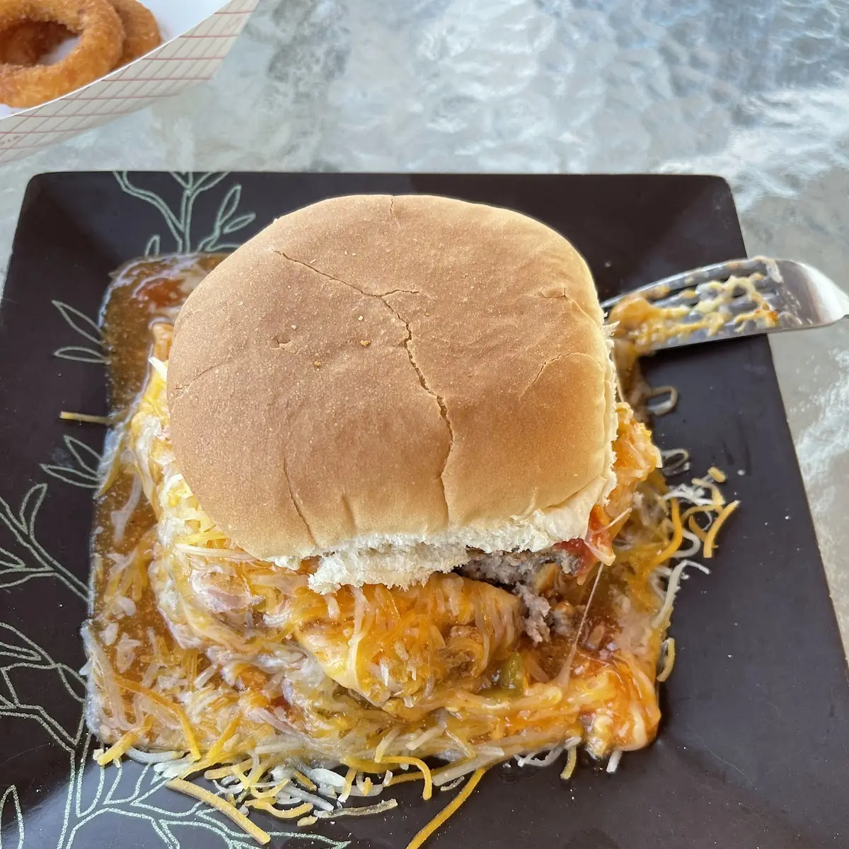 Cheese Burger with Green Chili