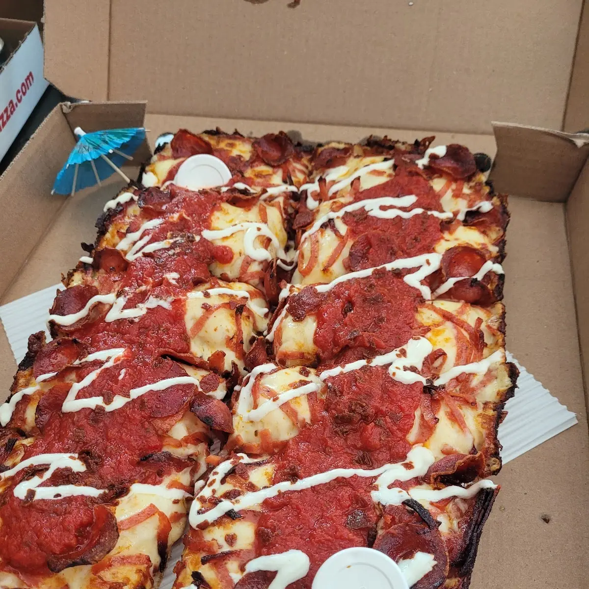 Detroit Deep Dish Pepperoni Pizza