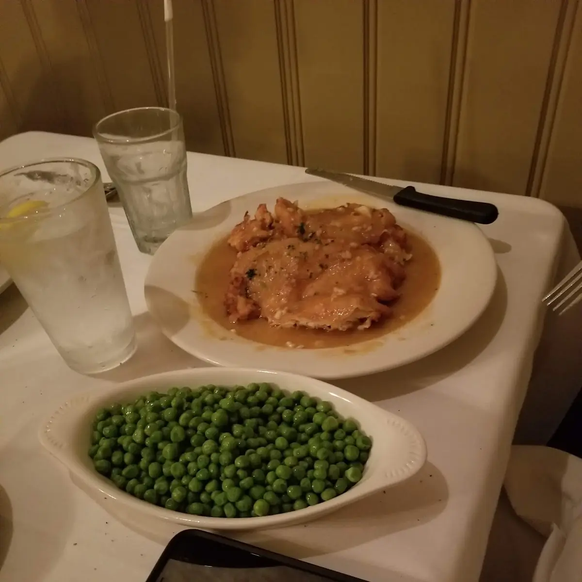 Chicken Scampi w Fresh Peas