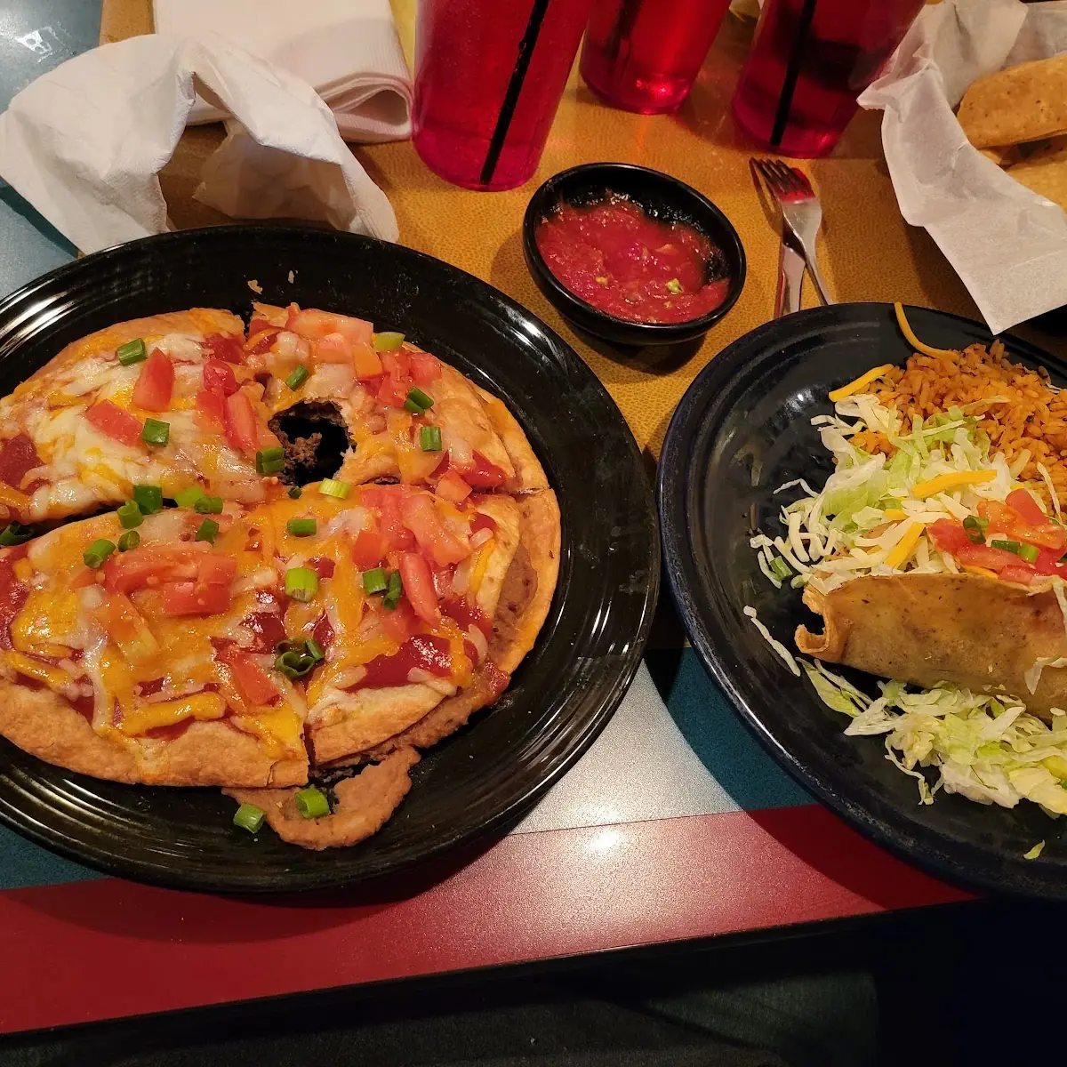 Mexican Pizza and Taco