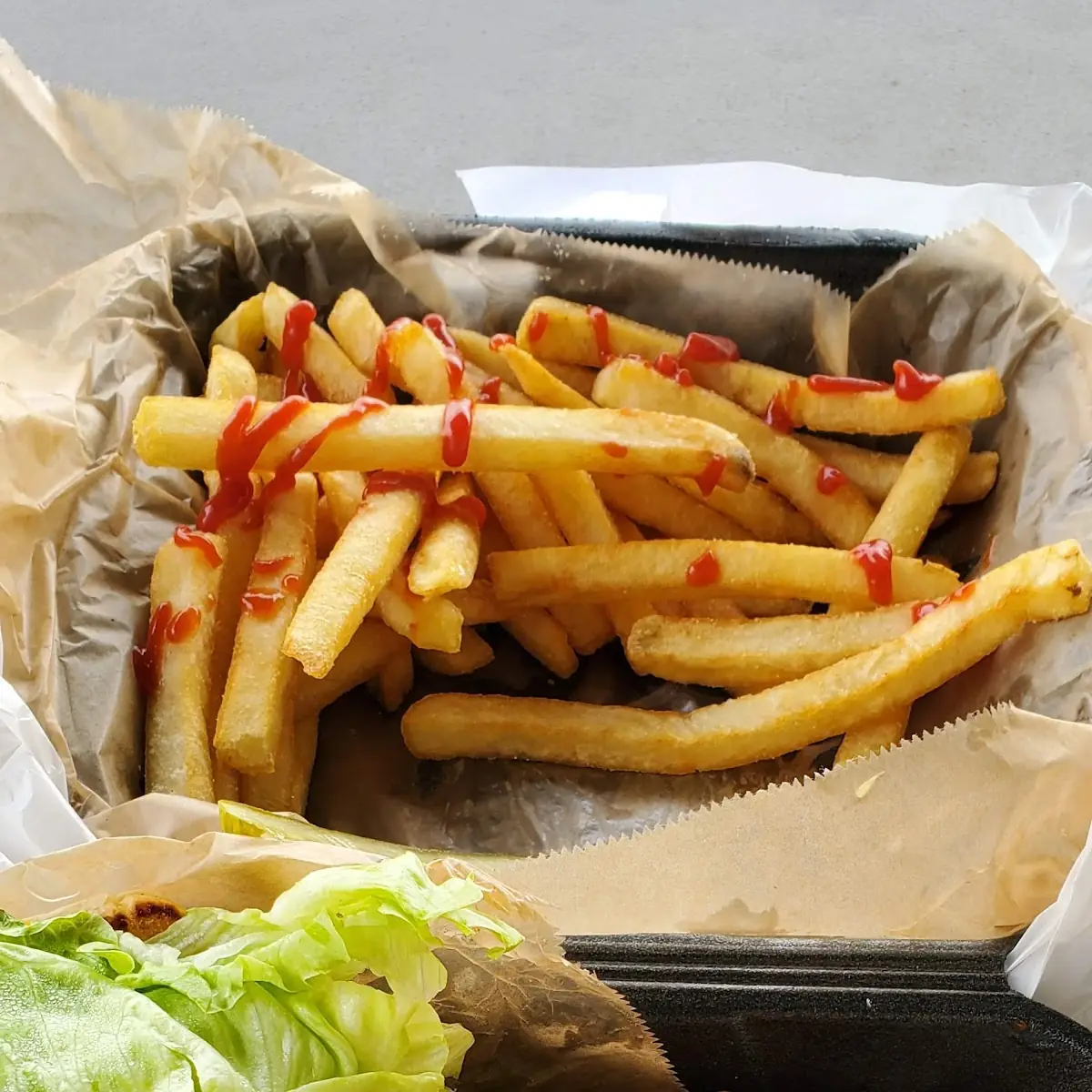 Fried Fish Sandwich and Fries