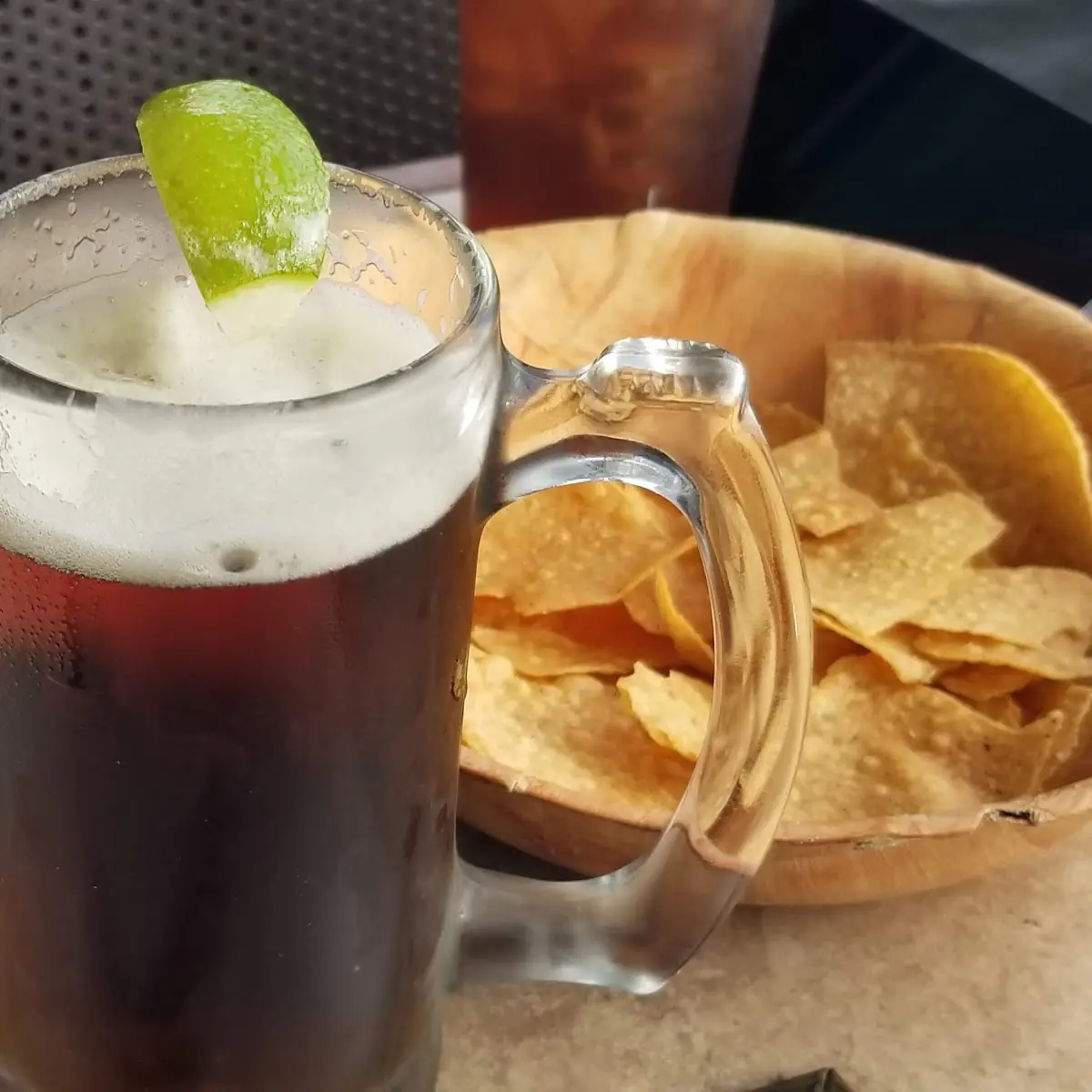 Chips and Salsa with Modelo Negra Modelo