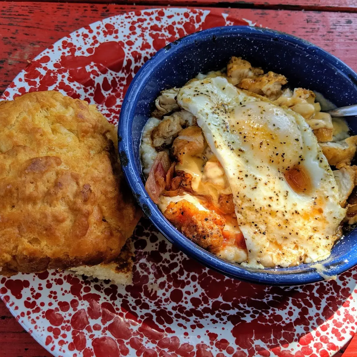Smothered Chicken Biscuit