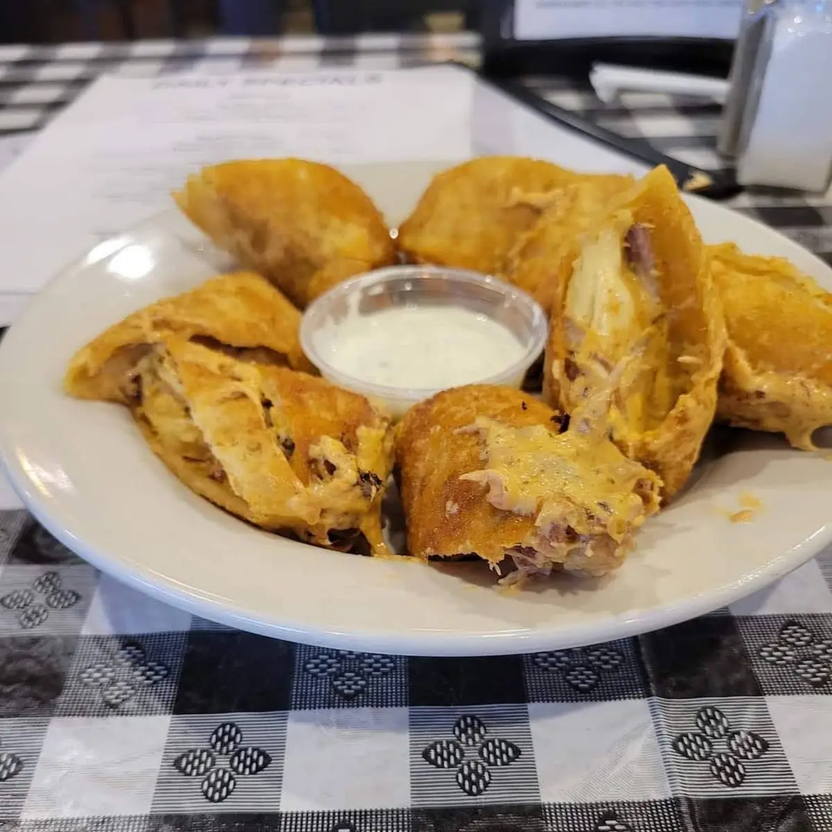 Buffalo Pork Egg Rolls