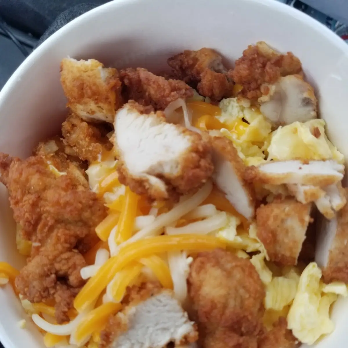 Chicken Hash Brown Scramble Bowl