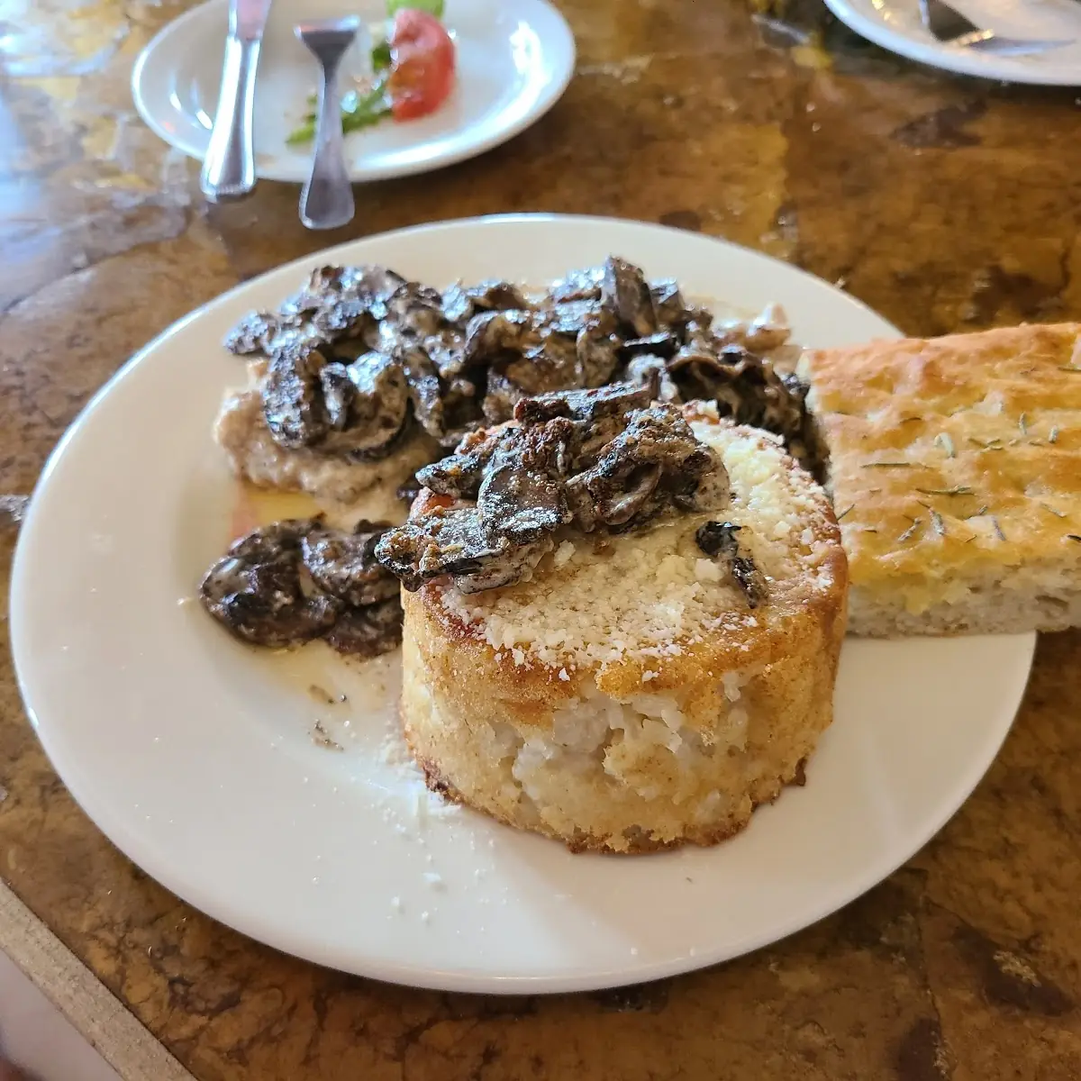 Veal Marsala with Risotto Funghi