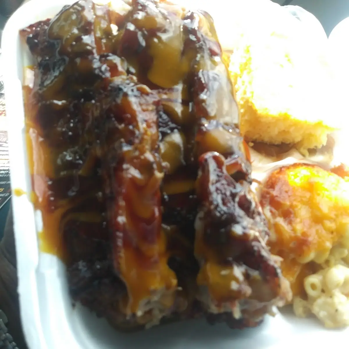 Mac and Cheese Baked Beans and Cornbread