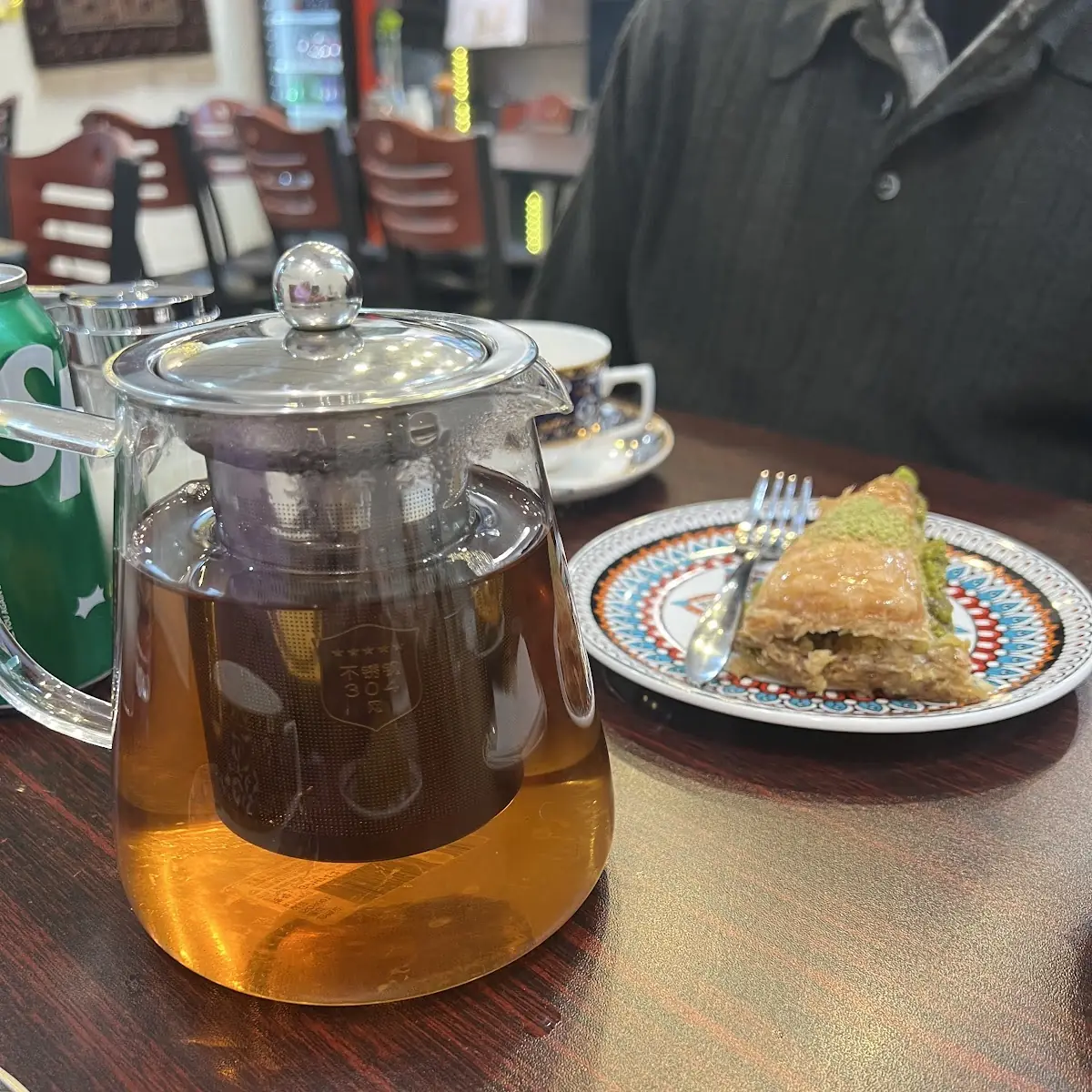 Pistachio Baklava and Black Tea