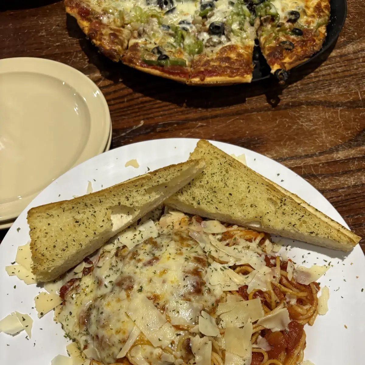 Chicken Parm over Pasta