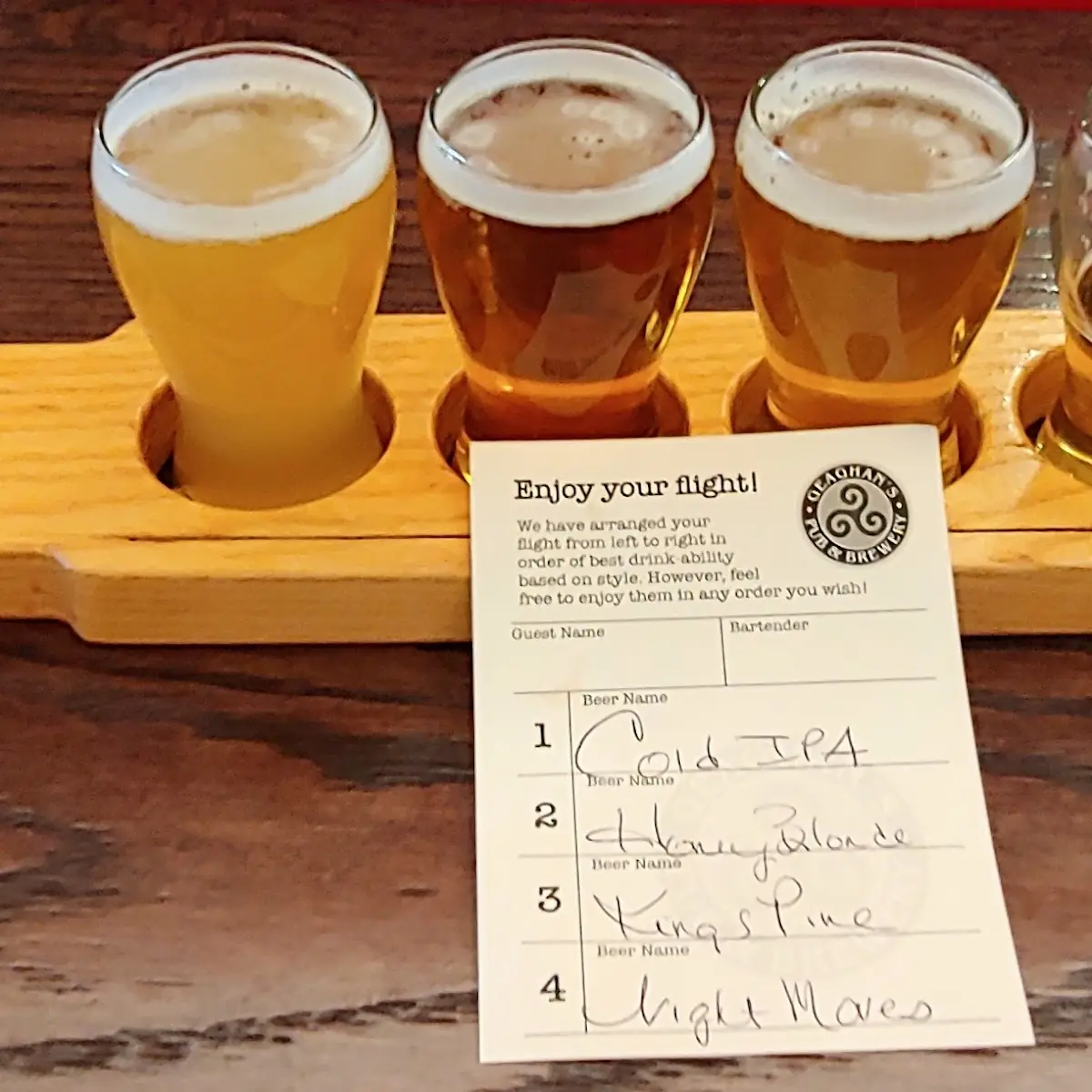 Beer Flight Sampler Platter