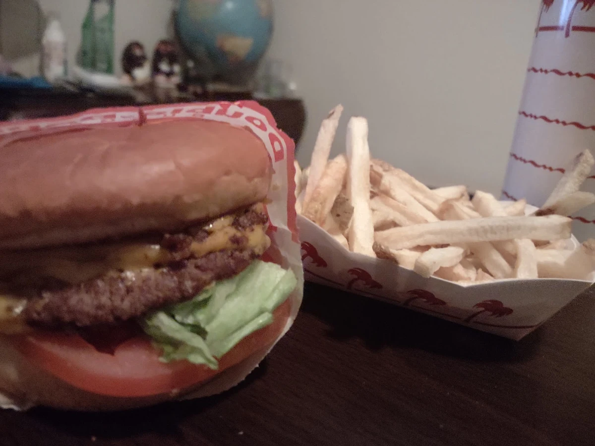 Double Double Cheeseburger and Fries