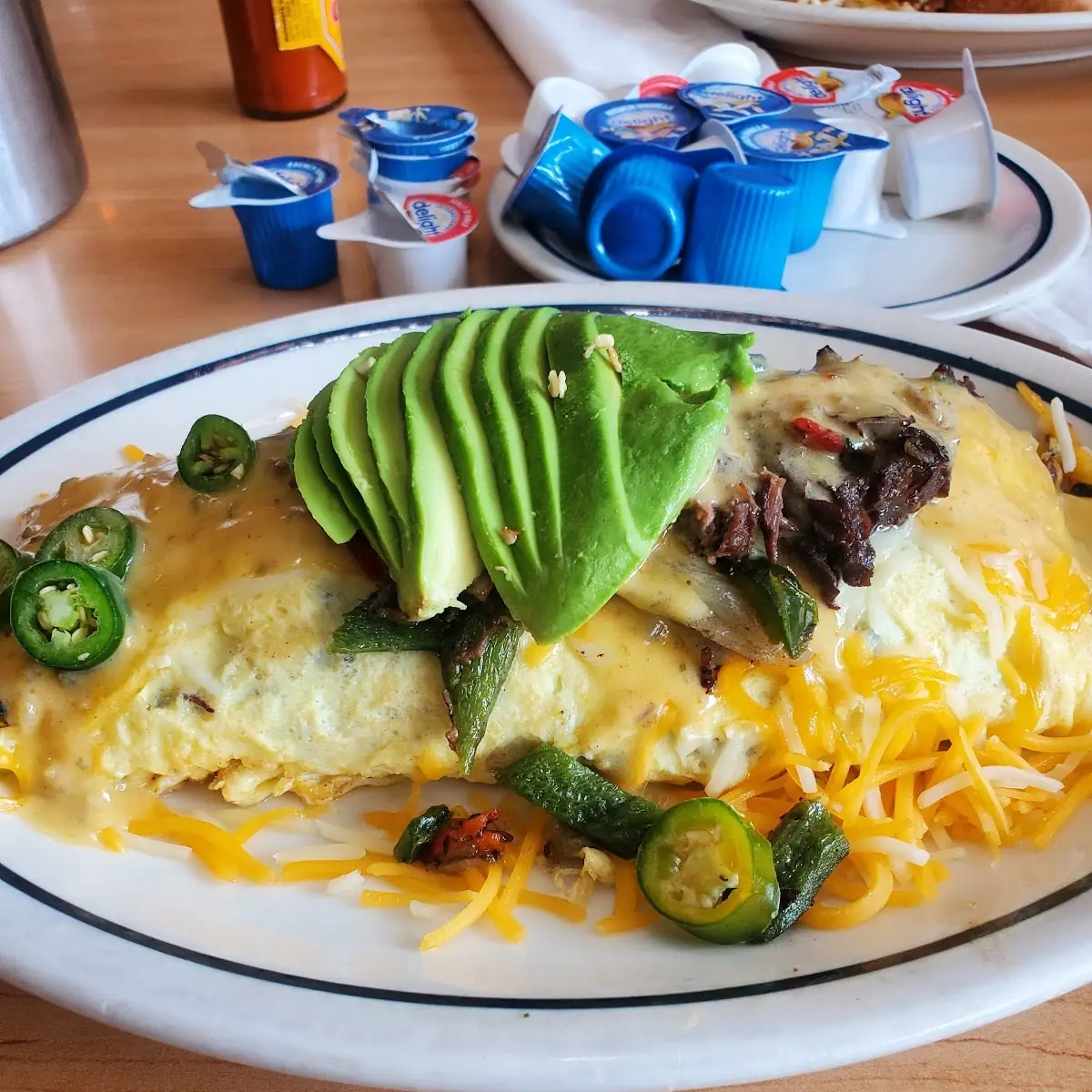 Bacon Cheese and Avocado Omelette