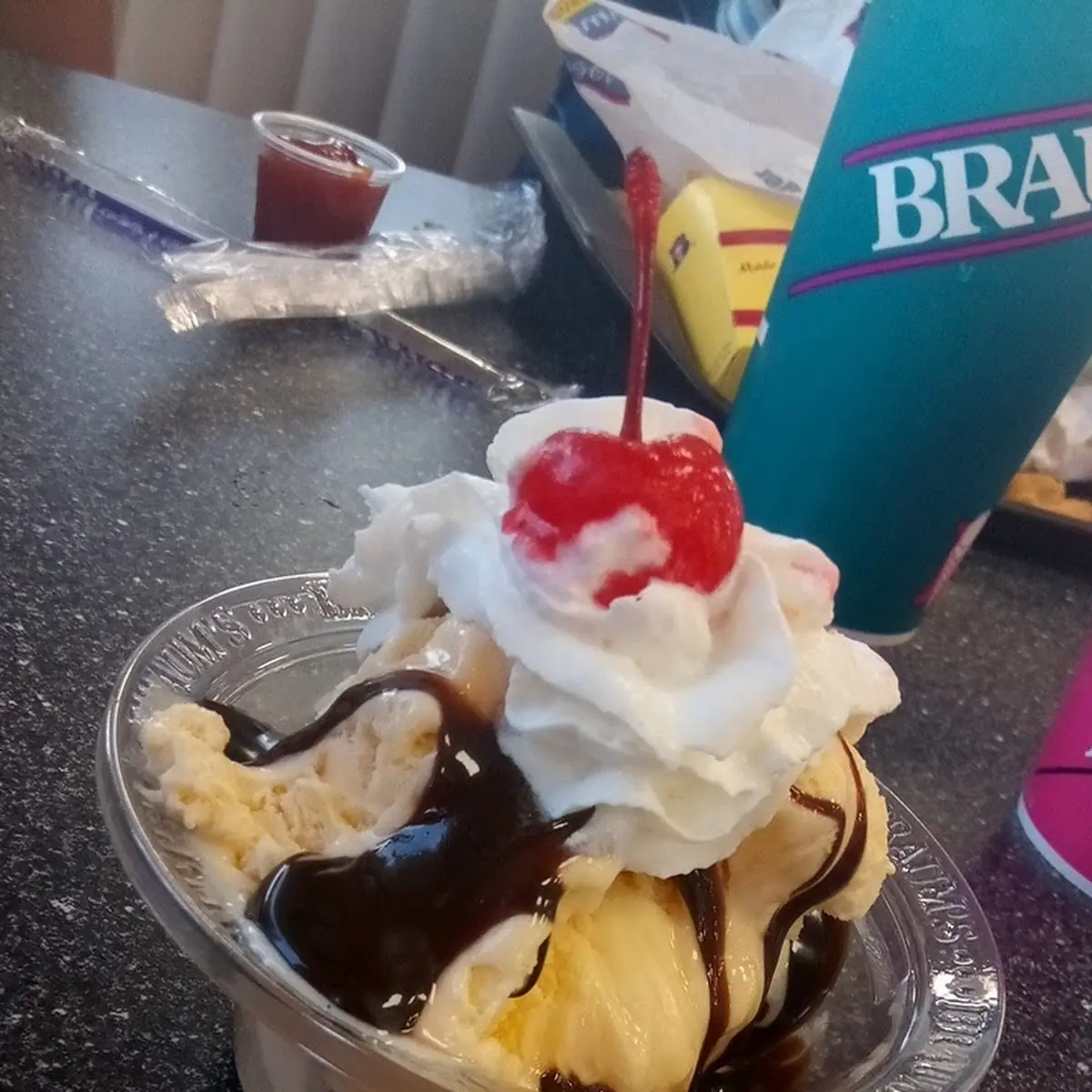 Single Dip Fudge Sundae