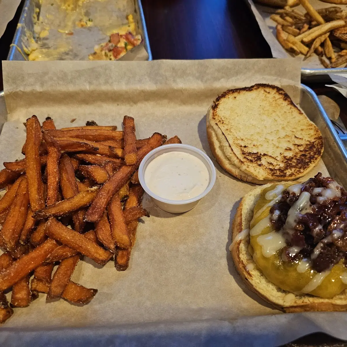 Bourbon Burger and Hand Cut Fries